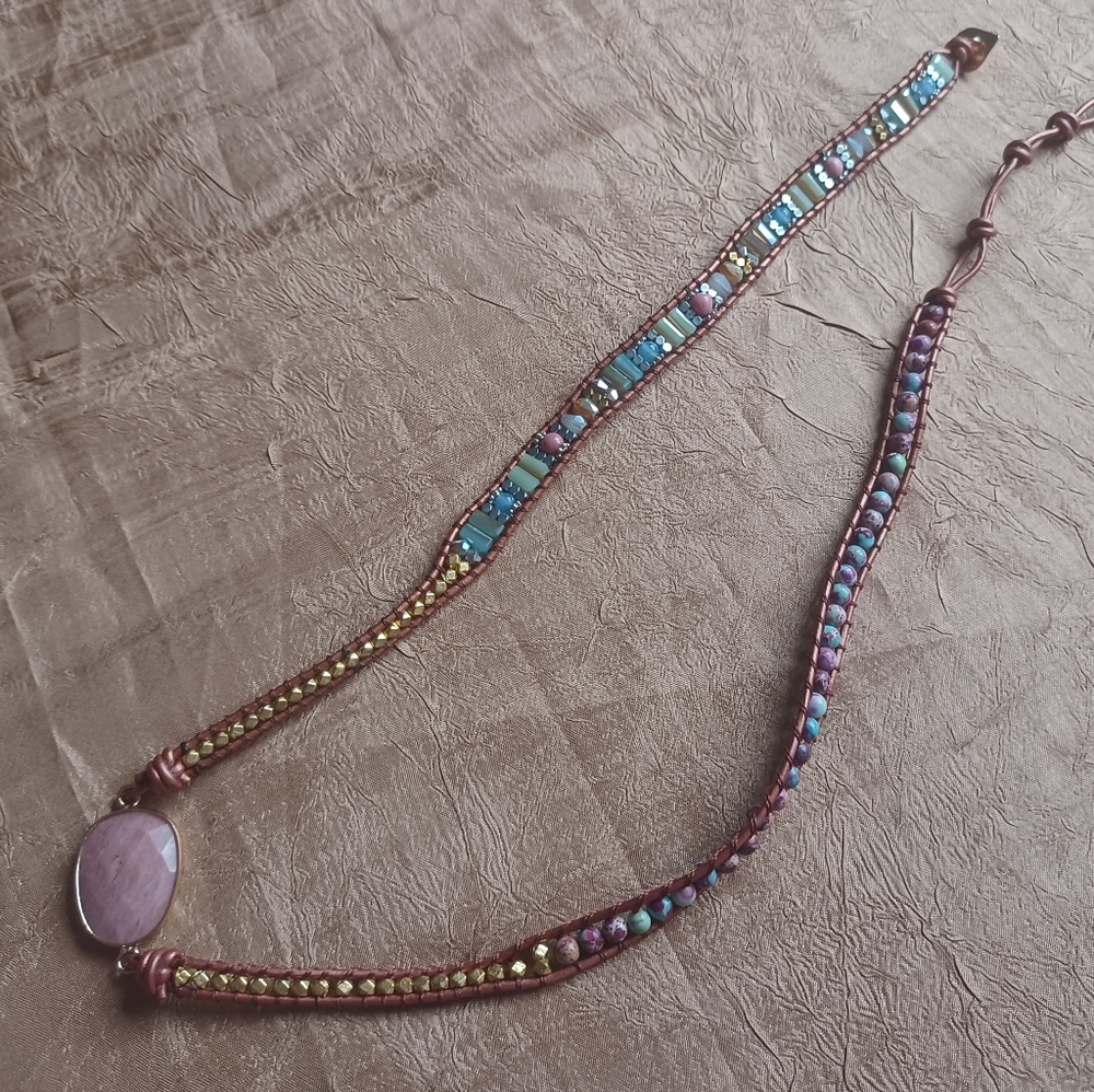 Colorful Gemstone Wrap bracelet - Picture 5 of 5